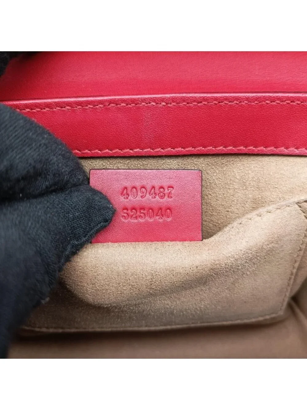 Gucci Padlock Beige Red Pink Leather Shoulder Bag